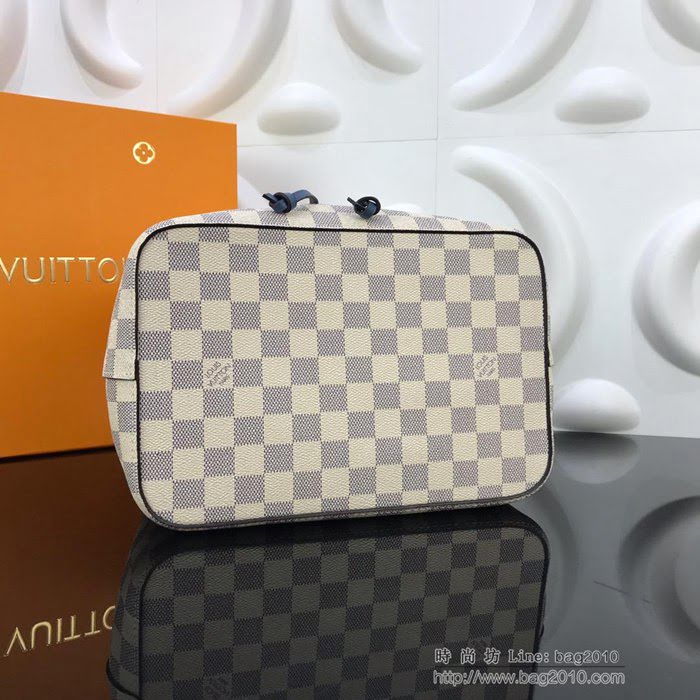 路易威登LV女包 頂級原單 M44022白格藍色 Noé系列  經典實用款 新潮水桶包 斜挎包  ydh2699